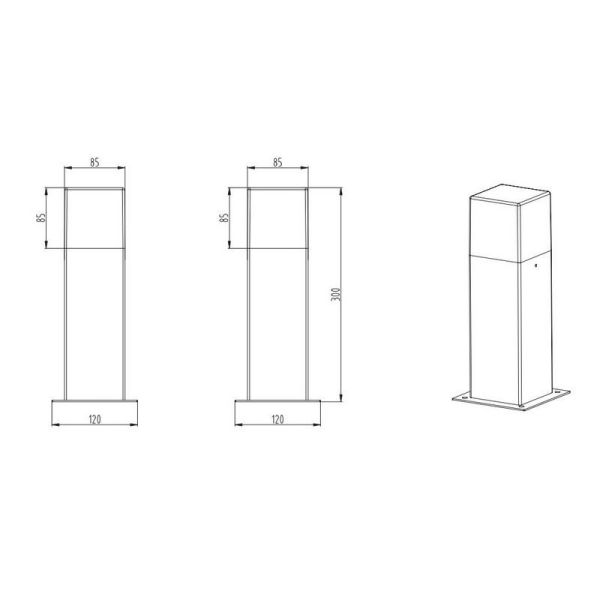 Balise d'extérieur à LED HUDSON Couleur Anthracite | LéonLeds