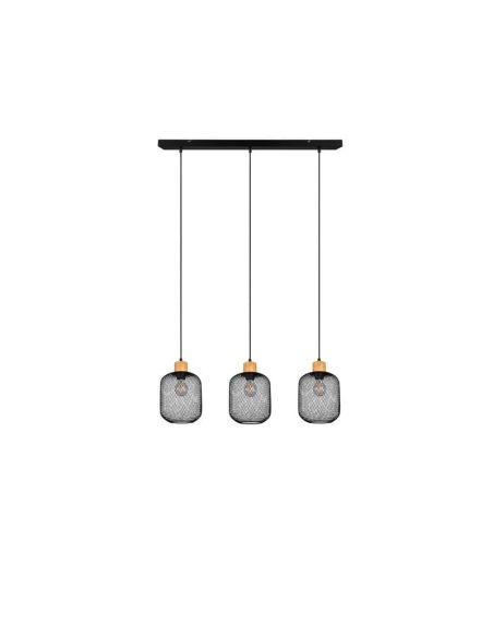 Lampe à Suspension CALIMERO 3 Lumières Grille Écran Hauteur Ajustable | LéonLeds