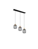 Lámpara Colgante Pantalla rejilla CALIMERO 3 Luces Altura ajustable| LeonLeds