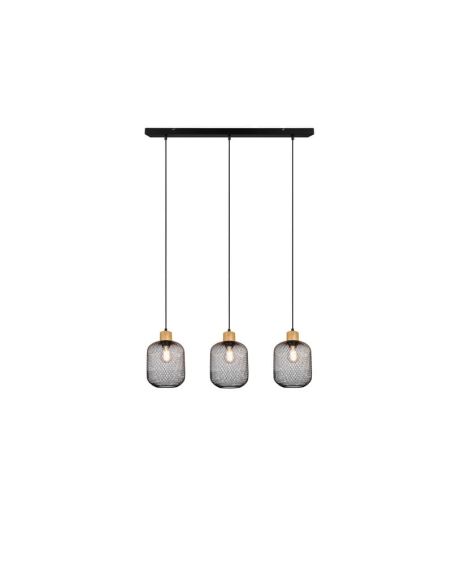 Lámpara Colgante Pantalla rejilla CALIMERO 3 Luces Altura ajustable| LeonLeds