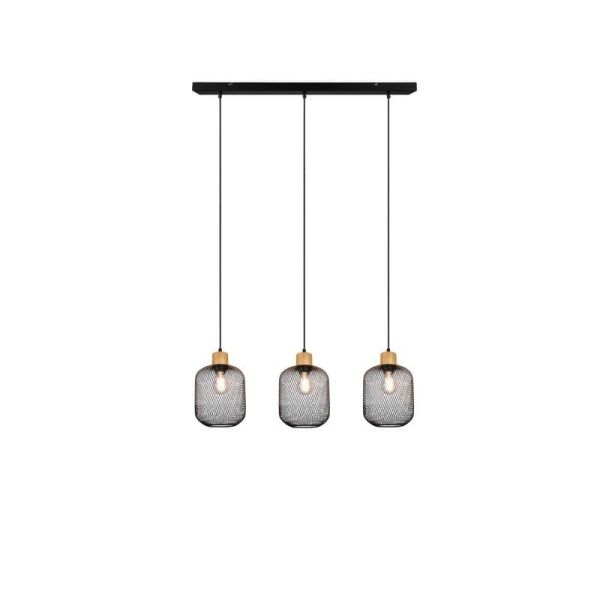 Lámpara Colgante Pantalla rejilla CALIMERO 3 Luces Altura ajustable| LeonLeds