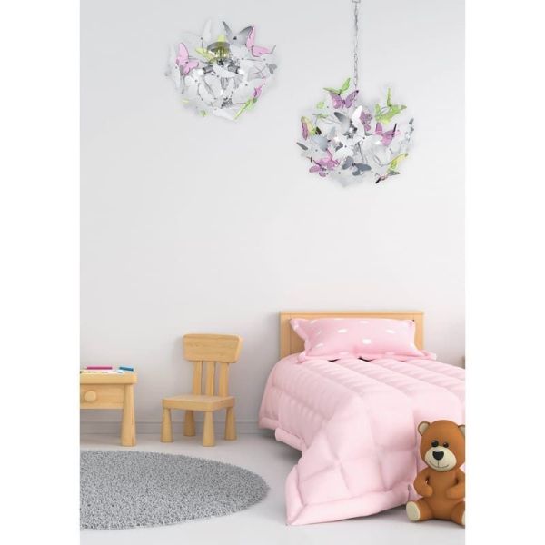 Lámpara de techo BUTTERFLY para habitación infantil 3 luces | LeonLeds