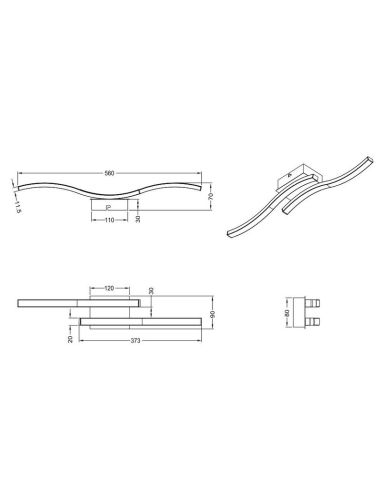 Plafon LED moderno e minimalista ROUTE | LeonLeds