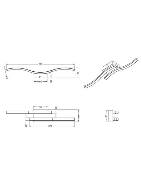 Plafon LED moderno e minimalista ROUTE | LeonLeds