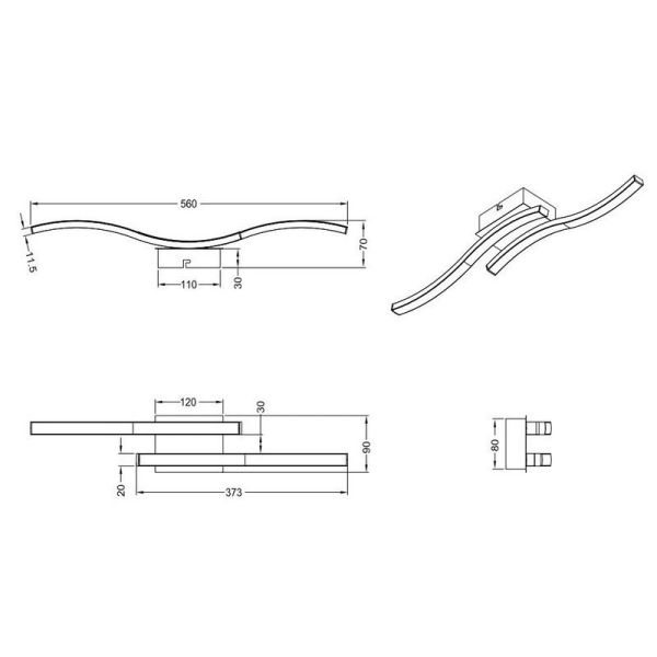 Plafonnier LED moderne et minimaliste ROUTE | LéonLeds