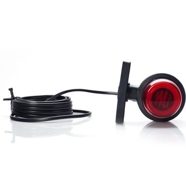 Chariot LED court avec feu latéral rouge et ambre 2260/II R1 SM1 12V/24V avec emblème lumineux