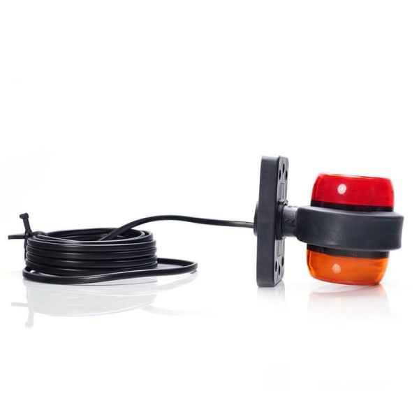 Galibo LED corto con luz Roja y Ambar lateral 2260/II R1 SM1 12V/24V con Emblema Luminoso