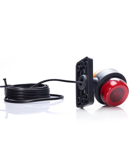 Galibo LED corto con luz Roja y Ambar lateral 2260/II R1 SM1 12V/24V con Emblema Luminoso