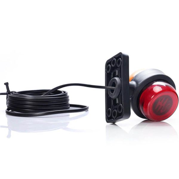Galibo LED corto con luz Roja y Ambar lateral 2260/II R1 SM1 12V/24V con Emblema Luminoso