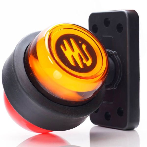 Galibo LED corto con luz Roja y Ambar lateral 2260/II R1 SM1 12V/24V con Emblema Luminoso