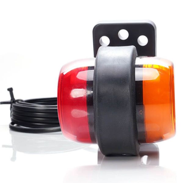 Galibo LED corto con luz Roja y Ambar lateral 2260/II R1 SM1 12V/24V con Emblema Luminoso