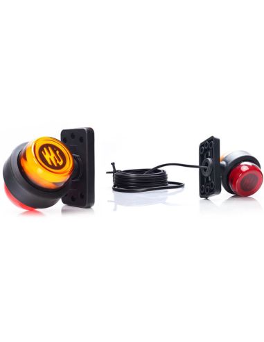 Galibo LED corto con luz Roja y Ambar lateral 2260/II R1 SM1 12V/24V con Emblema Luminoso