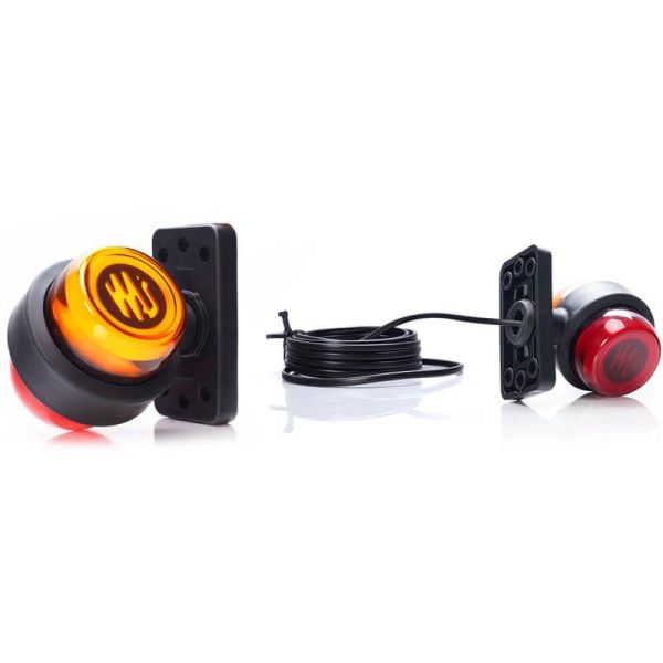 Galibo LED corto con luz Roja y Ambar lateral 2260/II R1 SM1 12V/24V con Emblema Luminoso