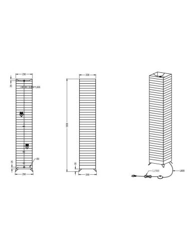 Candeeiro de pé BAMBOO Abajur de papel Interruptor de pé | LeonLeds