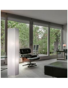 Lampadaire en BAMBOU Abat-jour en papier Interrupteur au pied | LéonLeds 2