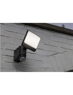 Proyector potente LED con cabezal orientable SUNSHINE con sensor de movimiento antracita PIR 5000K 12,5W/15,4W 2