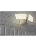 Proyector LED exterior con 2 cabezales ARTICA blanco con sensor PIR 2700K-6500K -LUTEC Connect-