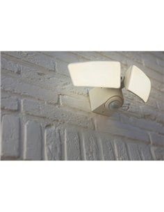 Proyector LED exterior con 2 cabezales ARTICA blanco con sensor PIR 2700K-6500K -LUTEC Connect- 2