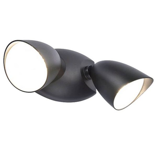 Luz de seguridad con 2 luces LED tipo bicicleta SHRIMP negro mate super potente 2450Lm 4000K