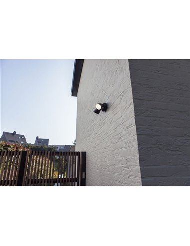 Luz de seguridad con 2 luces LED tipo bicicleta SHRIMP negro mate super potente 2450Lm 4000K