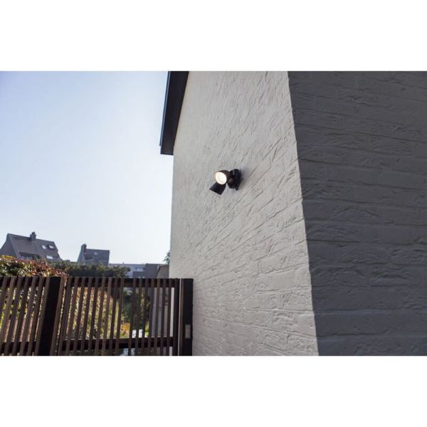 Luz de seguridad con 2 luces LED tipo bicicleta SHRIMP negro mate super potente 2450Lm 4000K