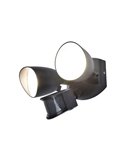 Luz de seguridad con 2 luces LED tipo bicicleta SHRIMP negro mate con sensor de movimiento súper potente 2450Lm 4000K
