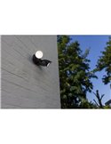 Luz de seguridad con 2 luces LED tipo bicicleta SHRIMP negro mate con sensor de movimiento súper potente 2450Lm 4000K