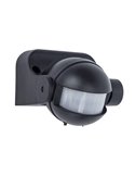 Sensor de movimiento independiente SPHERE negro mate con ángulo de 180º y 12m.