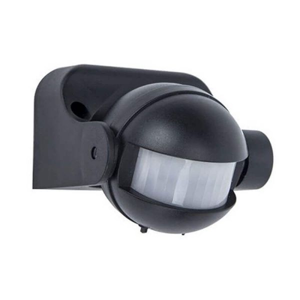Detector de movimiento independiente SPHERE negro mate con ángulo de 180º y 12m.
