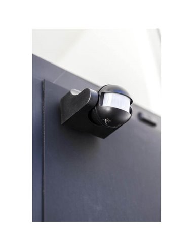 Sensor de movimiento independiente SPHERE negro mate con ángulo de 180º y 12m.