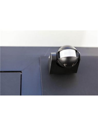 Detector de movimiento independiente SPHERE negro mate con ángulo de 180º y 12m.