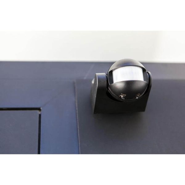Detector de movimiento independiente SPHERE negro mate con ángulo de 180º y 12m.