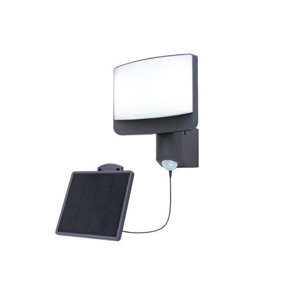 Aplique de parede exterior SUNSHINE M com painel solar independente (cabo de 5m) e sensor de movimento 5000K