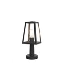 Lámpara de sobremesa exterior FIA negro mate con base de 34cm de altura E27