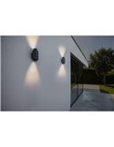 Aplique LED de pared exterior CYPRES con 2 luces up&down GU10 14W