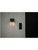 Aplique de pared LED exterior CYPRES con 2 focos orientables GU10 14W