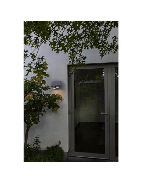Aplique de pared LED exterior CYPRES con 2 focos orientables GU10 14W