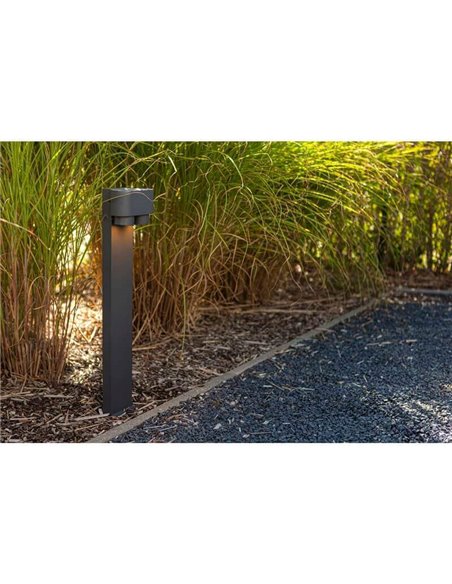 Poste de luz con 2 focos orientables LED CYPRES GU10 75cm de altura