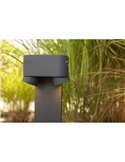 Poste de luz con 2 focos orientables LED CYPRESS GU10 75cm de altura