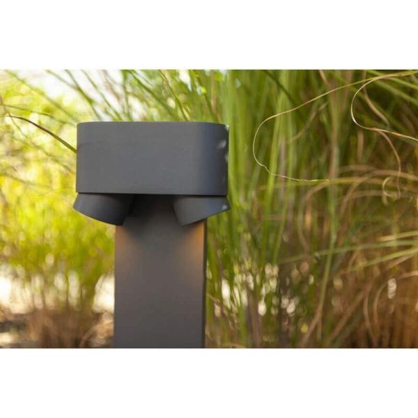 Poste de luz con 2 focos orientables LED CYPRES GU10 75cm de altura