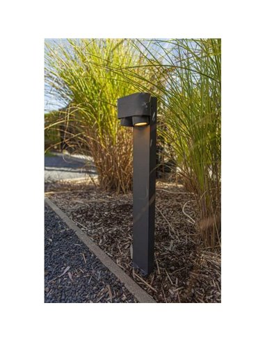 Poste de luz con 2 focos orientables LED CYPRESS GU10 75cm de altura