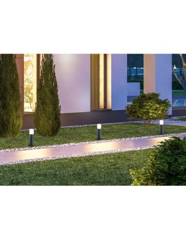 Farol HOOSIC para exterior e jardim 30cm Cor Antracite | LeonLeds