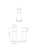 Baliza para exterior y jardín HOOSIC 30cm Color Antracita| LeonLeds