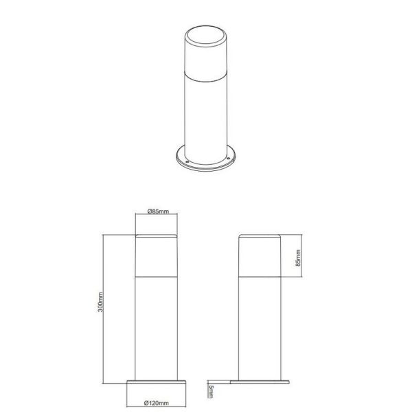 Baliza para exterior y jardín HOOSIC 30cm Color Antracita| LeonLeds