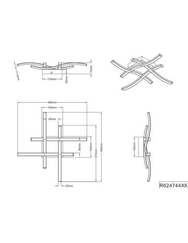 Plafonnier LED moderne et minimaliste...