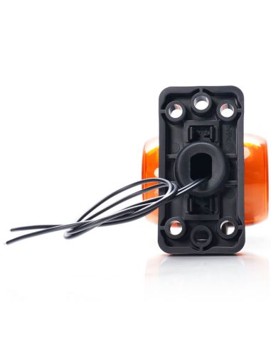 Medidor lateral curto LED âmbar 2261/II SM1 12V/24V com emblema luminoso Was | LeonLeds