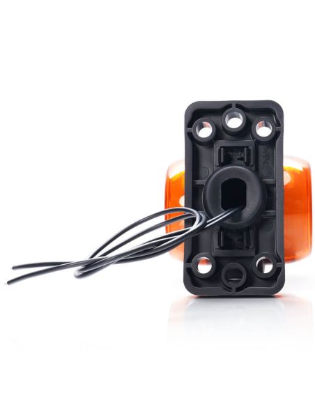 Medidor lateral curto LED âmbar 2261/II SM1 12V/24V com emblema luminoso Was | LeonLeds