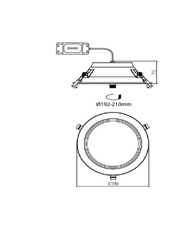Downlight Led Basik Pro Triblanc 30W LedsFactory | leonleds