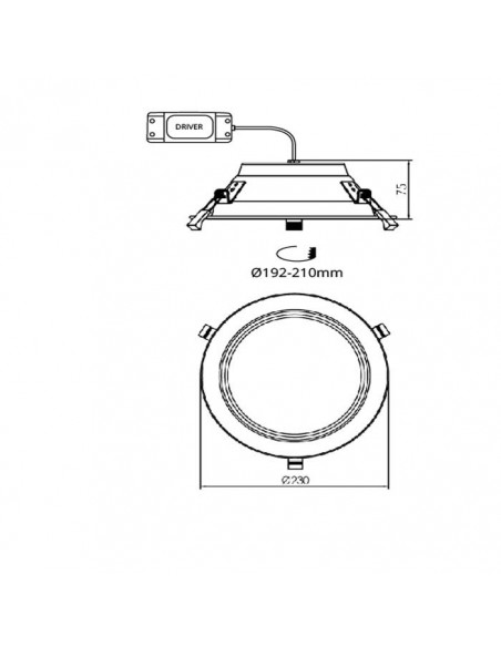 Downlight Led Basik Pro Triblanc 30W LedsFactory | leonleds