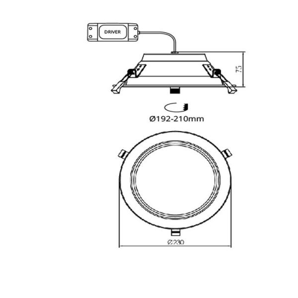 Downlight Led Basik Pro Triwhite 30W LedsFactory | Leonleds